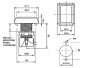 Preview: Taster rechteckig 51x31mm mit Beleuchtung