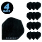 Preview: 4 Flight Sets (12 pcs) Standard Polyester extra strong black transp