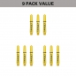 Preview: Shaft set (9 pcs) Nylon Pro Grip TAG yellow & black 2BA