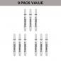 Preview: Shaft set (9 pcs) Nylon Pro Grip TAG white & black 2BA