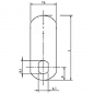 Preview: Cam straight 30 x 16 mm 2.2 mm hole 8.1 x 6.1 mm