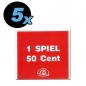 Preview: Self-adhesive sticker 1 Spiel 50 Cent