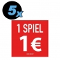 Preview: Self-adhesive sticker, 1 Spiel 1 Euro