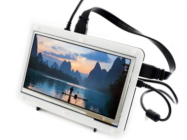 7 Inch Capacitive Touch Screen LCD(B) HDMI 800 * 480 with Bicolor Bracket Case