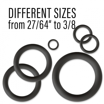 Flipper Silikon Ring USA schwarz 10 Stück