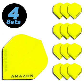 4 Flight Sets (12 Stk) Standard Polyester Extra Strong transparent gelb