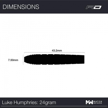 Steel Darts (3 pcs) Luke Humphries - TX1 Atomised