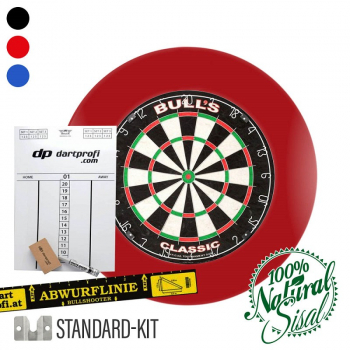 Dartarena Classic Dartboard mit Auffangring Markerboard und Abwurflinie