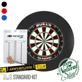 Dartarena Classic Dartboard mit Auffangring Markerboard und Abwurflinie