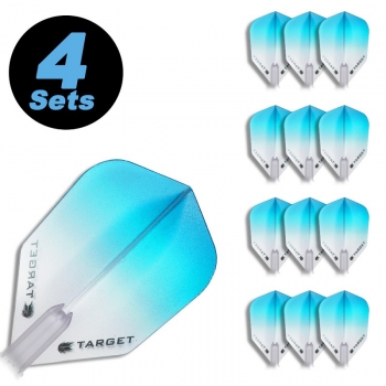 4 Flight Sets (12 pcs.) Standard Polyester Vision light blue transparent