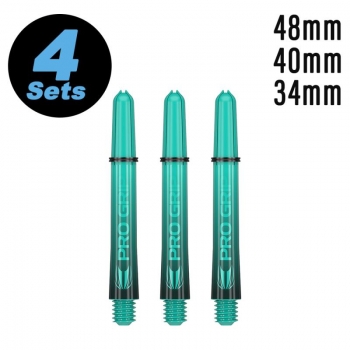 Shaft set (12 pcs) Nylon SERA BLACK & AQUA PRO GRIP