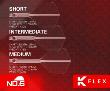 K-FLEX (3 Stk) Flight & Schaft (No 6) rot