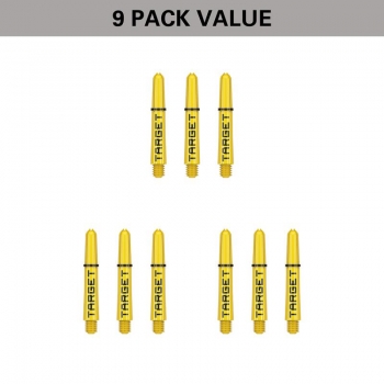 Shaft set (9 pcs) Nylon Pro Grip TAG yellow & black 2BA