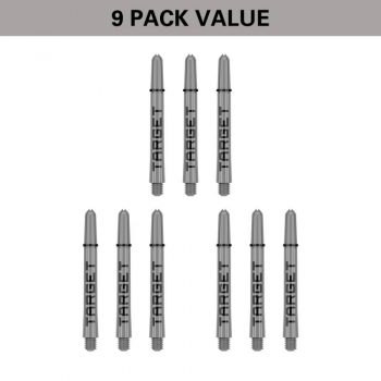 Shaft set (9 pcs) Nylon Pro Grip TAG grey & black 2BA