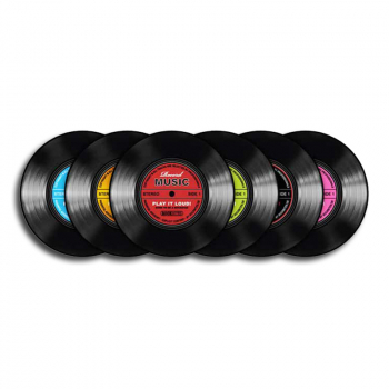 Schallplatten Untersetzer - Record Music - 6er Set