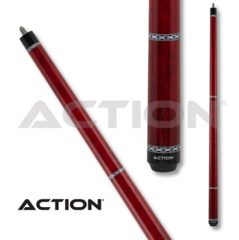 Pool Cue 2-piece Value burgundy / 13 mm glue on tip / L:148 cm