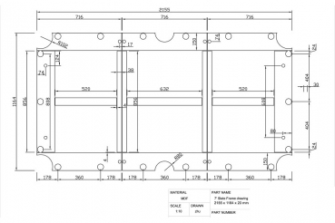 Schiefersteinplatten Set 3 Stück für 7 ft. Poolbillardtisch