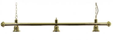 Billiard lamp 3 shades hangig bar colour gold