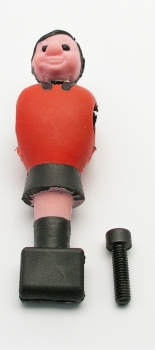 Spielerfigur rot mit Metallkern, Spielerstangen Durchmesser 16 mm