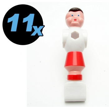 PVC-Figur red with hexagonal hole for screw/nut, 11 pcs.