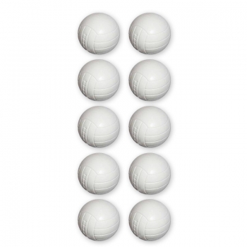 10 pcs ball white with leather texture for Soccertable d 35 mm 21 g