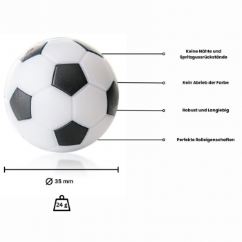Ball für Fußballtisch Farben Mix  D 35 mm 24 g