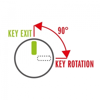 Round Key Switch Lock KD 36,50 mm - 1 7/16" key no return