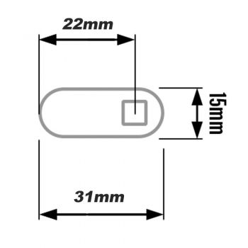 Zylinderschloß mit 2 Schlüssel KD, Länge 16 mm - 5/8" Automatenschloss