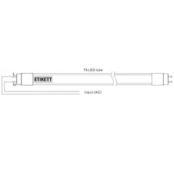 LED led tube G13 / T8 glass 60 cm 9 watts