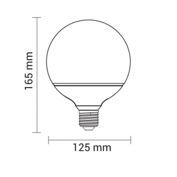 LED Light Bulp G125 6,5 W 230 Volt FILAMENT Glass 810 Lumen