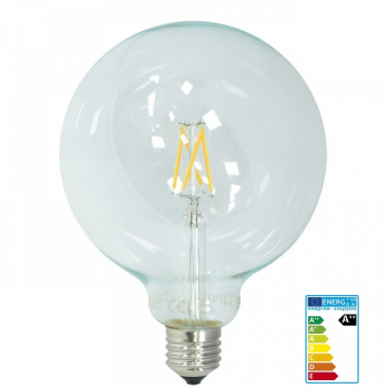 LED Birne E27 6,5W 230 Volt G125 Birne Glas 810 Lumen