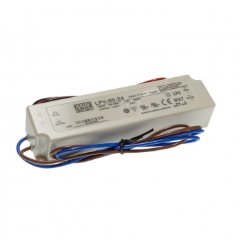 LED STRIP POWER SUPPLY 12V 60W 5A MeanWell LPV-60-12 IP67 RECOND. –