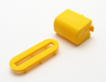 Returnbutton and coin insert yellow