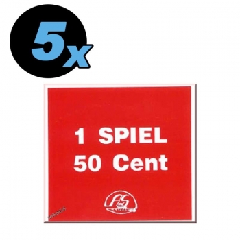 Self-adhesive sticker 1 Spiel 50 Cent