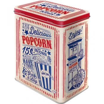 Tin box L - Delicious Popcorn