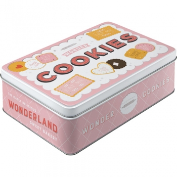 Vorratsdose flach L - Cookies - 23x16x7 cm 2,5 l