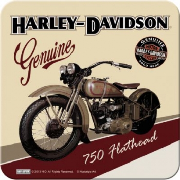 Metal coaster - Harley Davidson Flathead