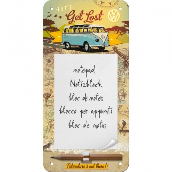 Magnetic notepads - VW Bulli - Get Lost - 10 x 20 cm