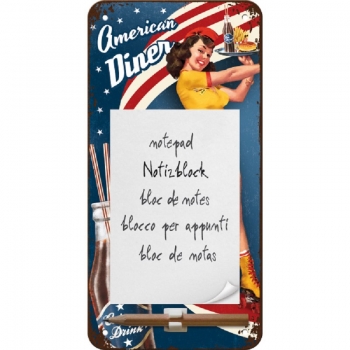 Magnetic notepads - American Diner - 10 x 20 cm