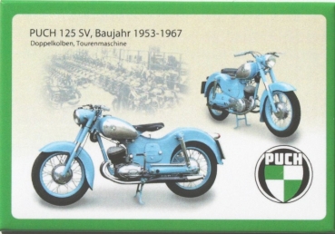 Puch 125 SV - Kühlschrankmagnet Puch 76 x 52 mm