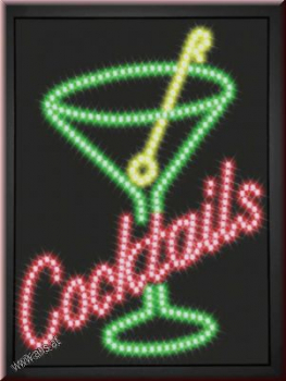 LED "Cocktails groß" 66x50cm