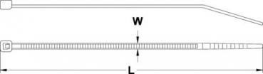 Kabelbinder Breite 2.5 mm Länge 120 mm schwarz