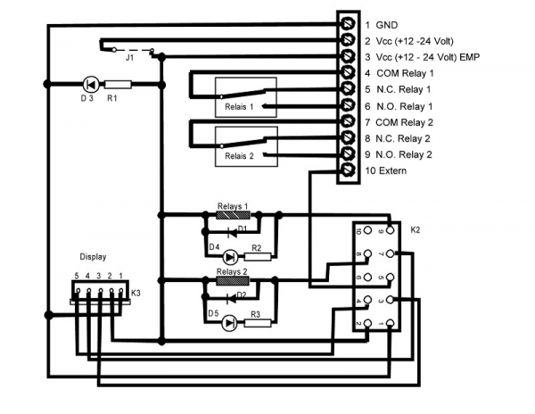 Relaisplatine 12-24Volt