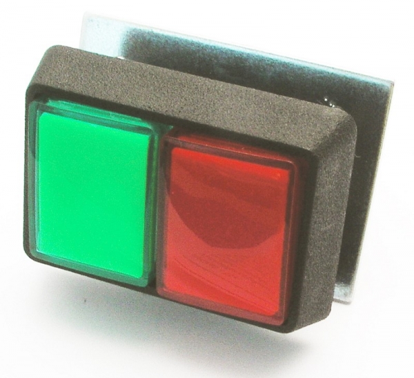 Double Push Buttons 37x53 mm rectangular