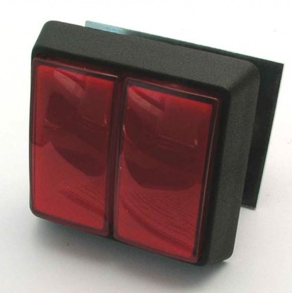 Doppel Leuchttaster quadratisch 53x50,5 mm