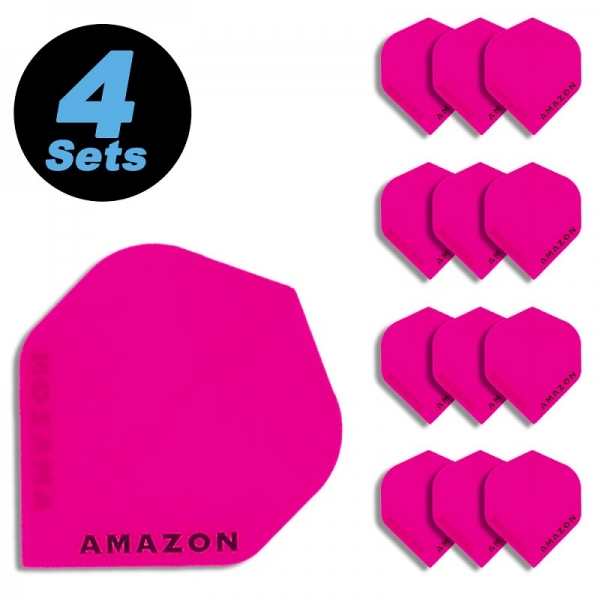 4 Flight Sets (12 pcs) Standard Polyester Extra strong pink