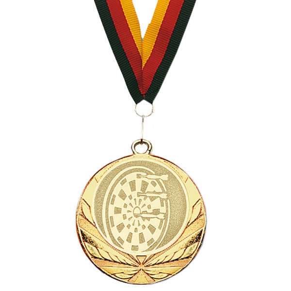 Medal Dartboard gold with ribbon