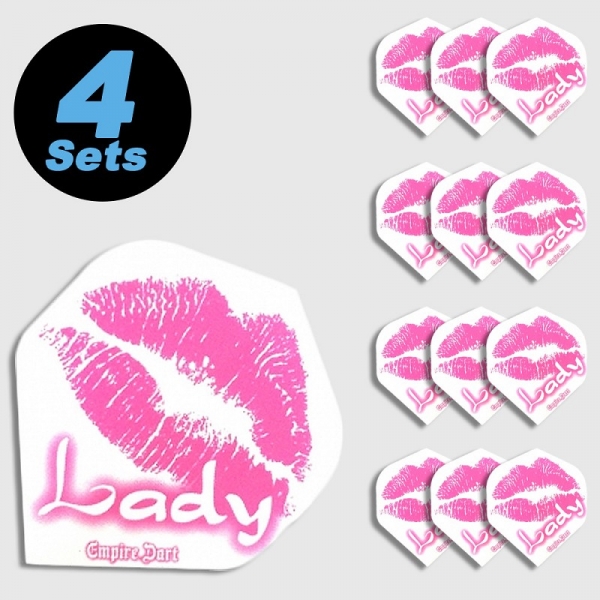 4 Flight Sets (12 pcs) Standard Metronic Kissing lips