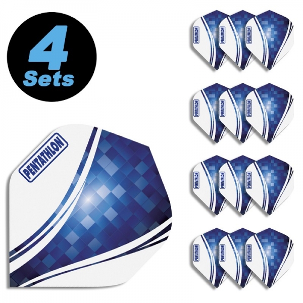 4 Flight Sets (12 pcs) Standard Polyester blue