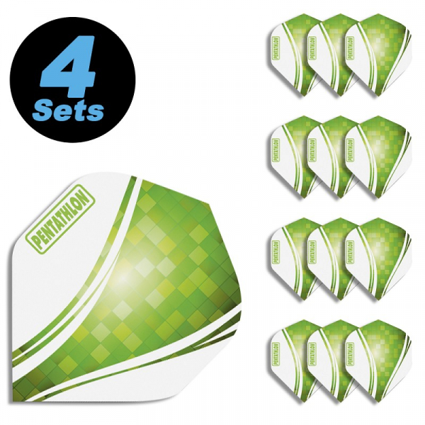 4 Flight Sets (12 pcs) Standard Polyester green